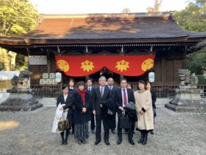 多田神社で安全祈願をいたしました。